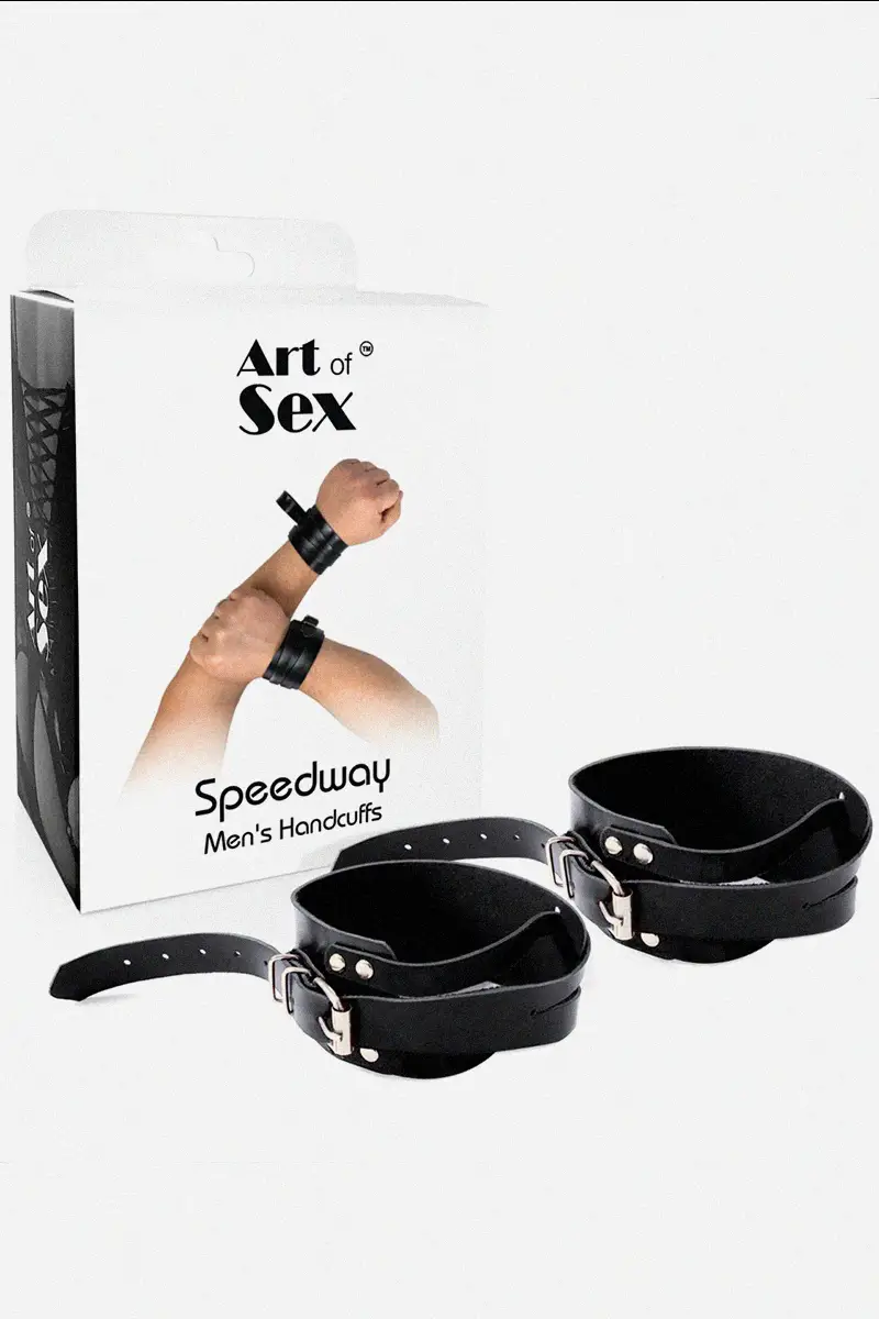 Leather BDSM Wristbands - Man Handcuffs Speedway