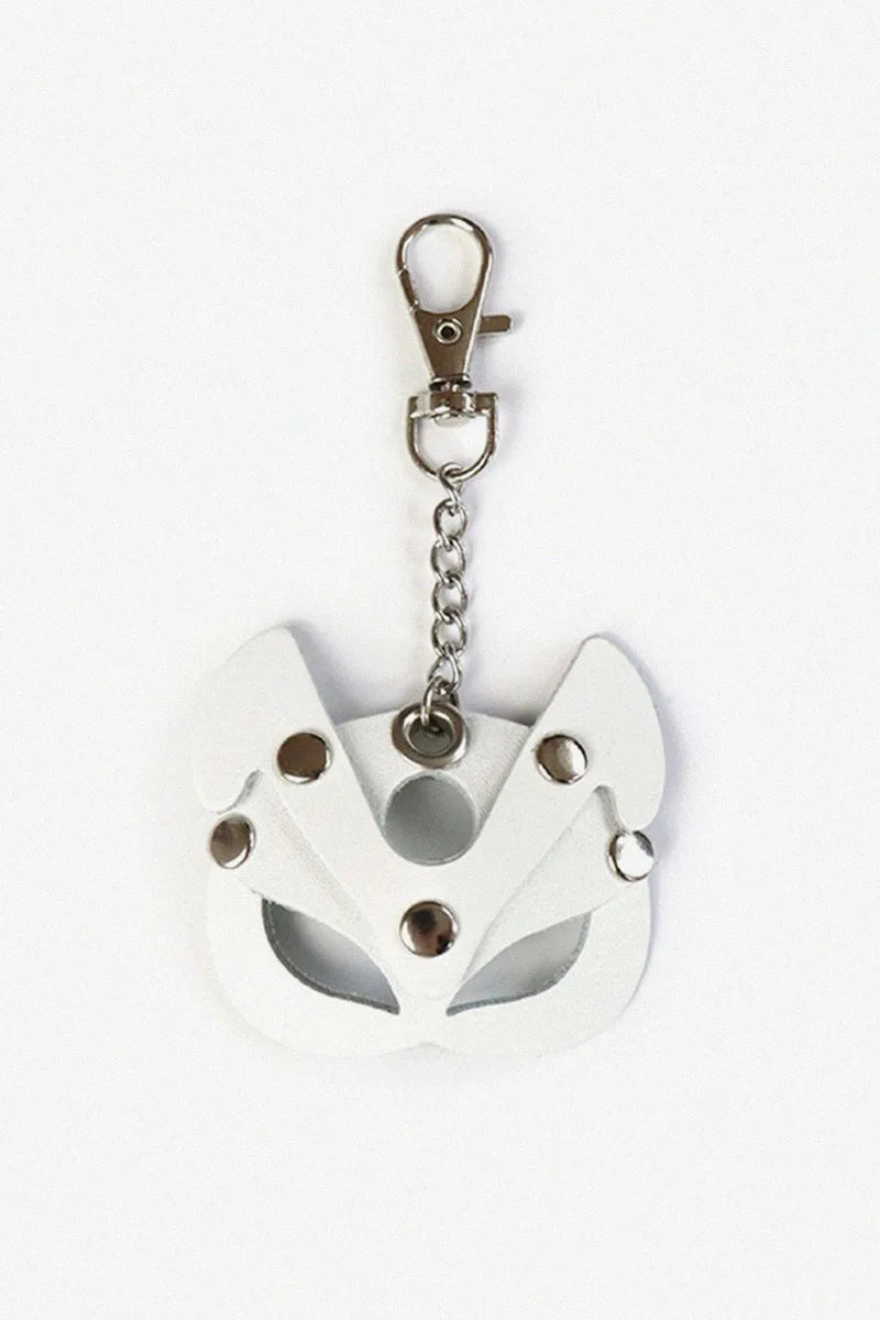 Llavero con mosquetón para llaves Art of Sex Kitty, blanco