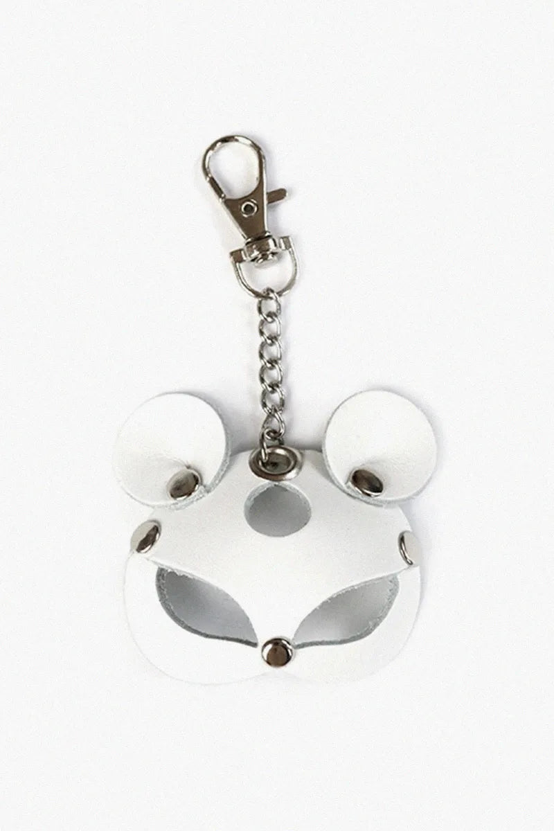 Llavero con mosquetón para llaves Art of Sex Mouse, blanco