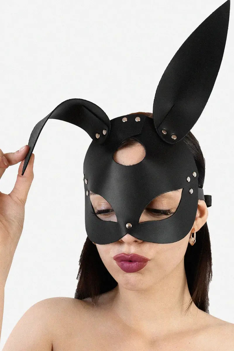 Máscara BDSM De Cuero natural Conejito