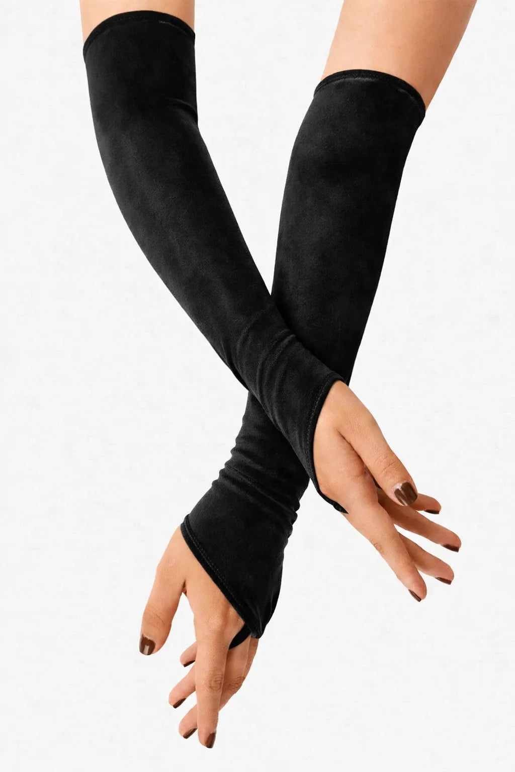 Mitones largos de vinilo efecto terciopelo mojado Art of Sex - Lora