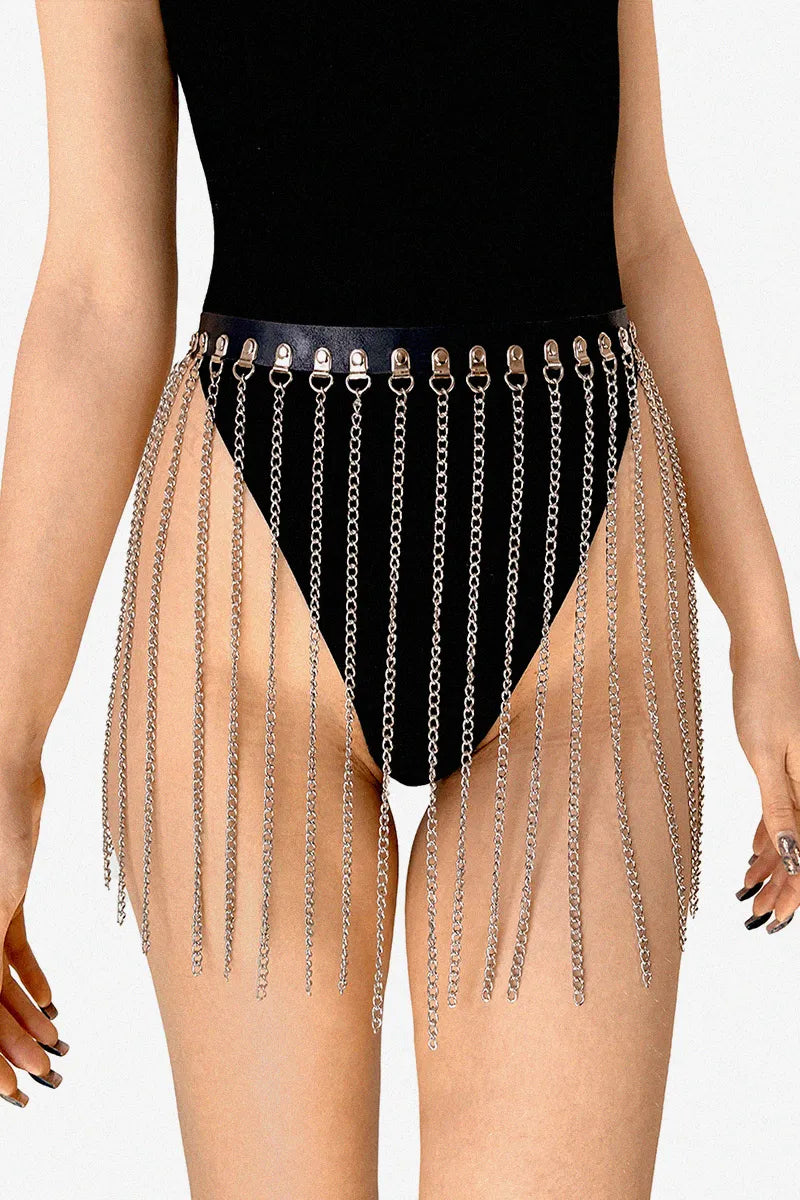 Sexy Falda Erótica Cadenas de Cuero Ariadna