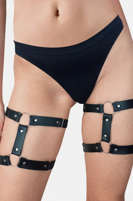 Arnés Ligas BDSM Sexy de Cuero Kristina Leather garters