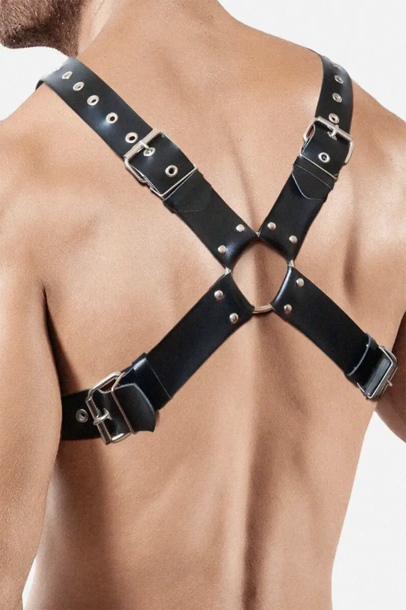 Arnés hombre BDSM de pecho Bondage de Cuero natural Arcady