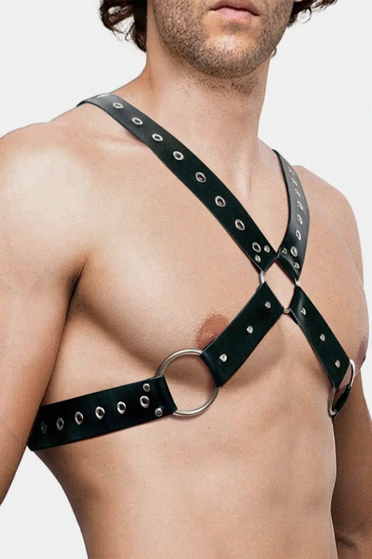 Arnés hombre BDSM de pecho Bondage de Cuero natural Arcady