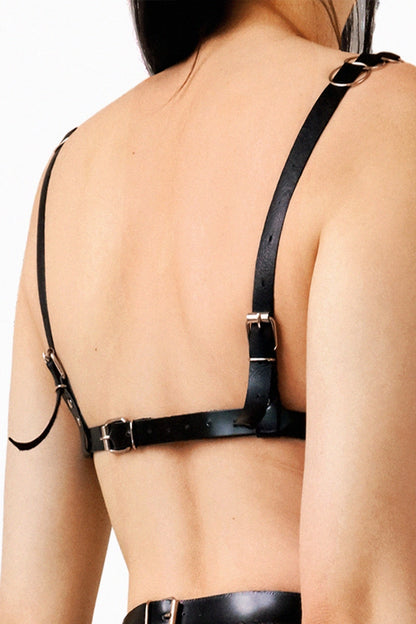 Arnés mujer BDSM de pecho Bondage de Cuero natural Geneva