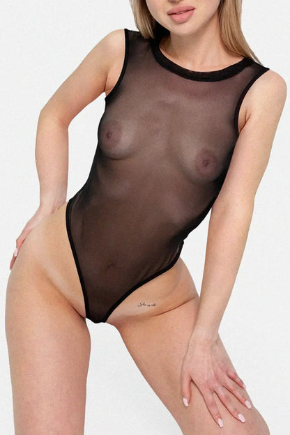 Body Sexy Transparente de Malla Melissa