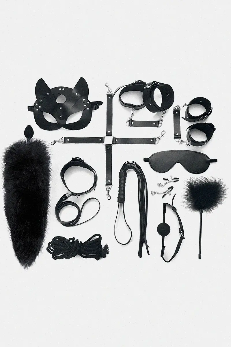 Kit de Bondage y BDSM de cuero natural Maxi