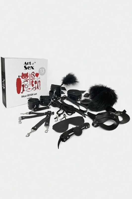 Kit de Bondage y BDSM de cuero natural Maxi