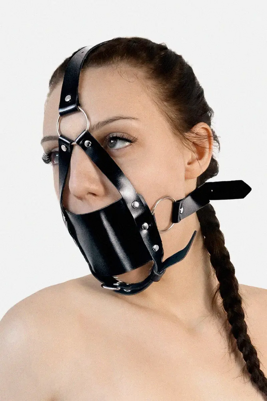 Mordaza-máscara BDSM con bola de plástico Slave