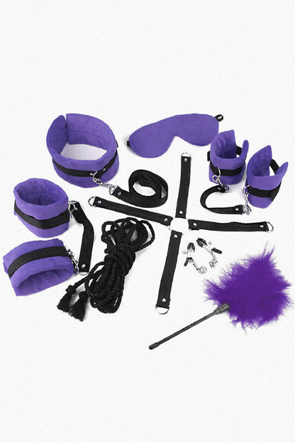 Set BDSM Art of Sex - Soft Touch BDSM Set, 9 piezas, morado