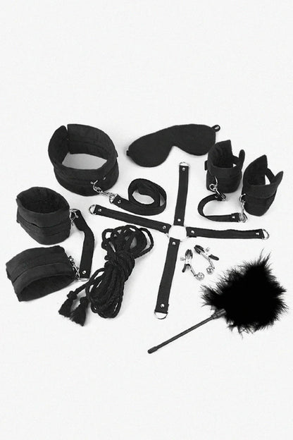 Set BDSM Art of Sex - Soft Touch BDSM Set, 9 piezas, negro