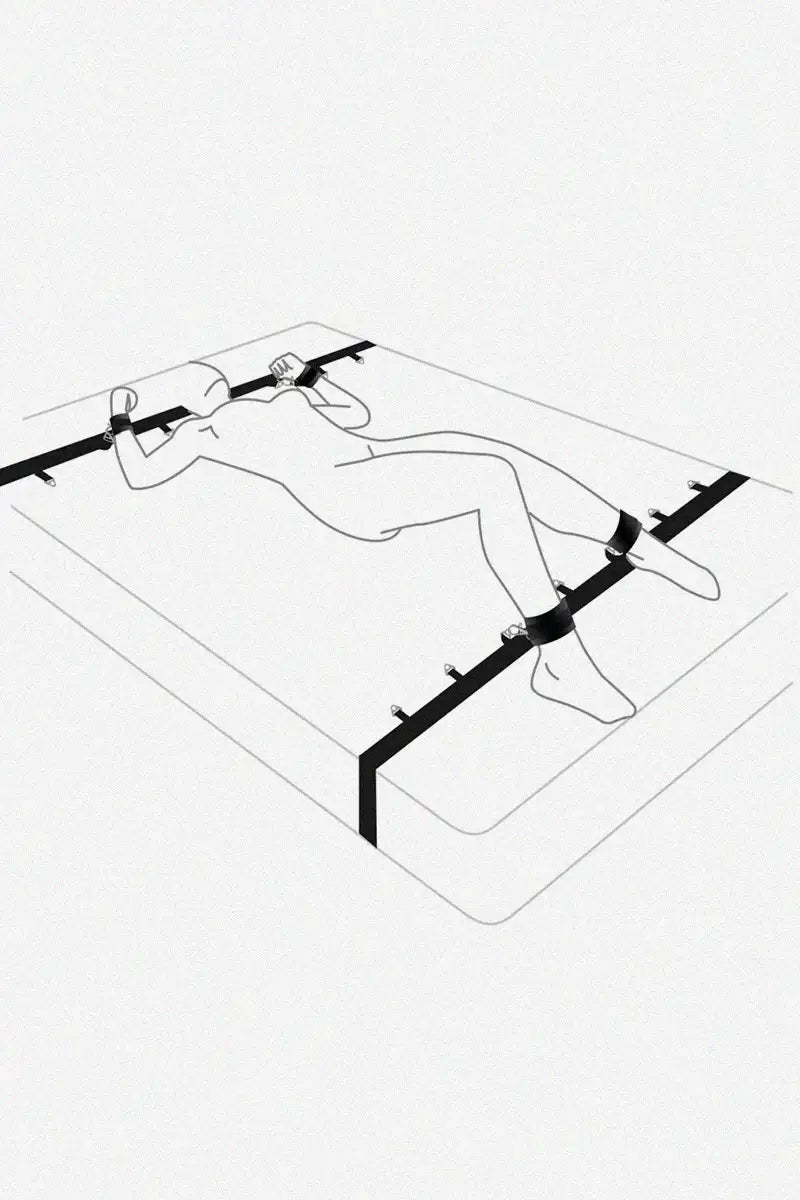 Sistema de sujeción para cama BDSM Stretching Love Art of Sex