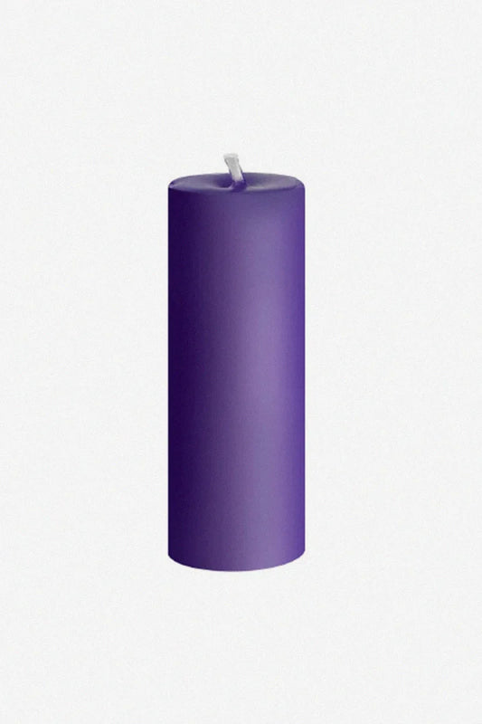 Vela de Cera de Baja Temperatura Morada M 15 cm